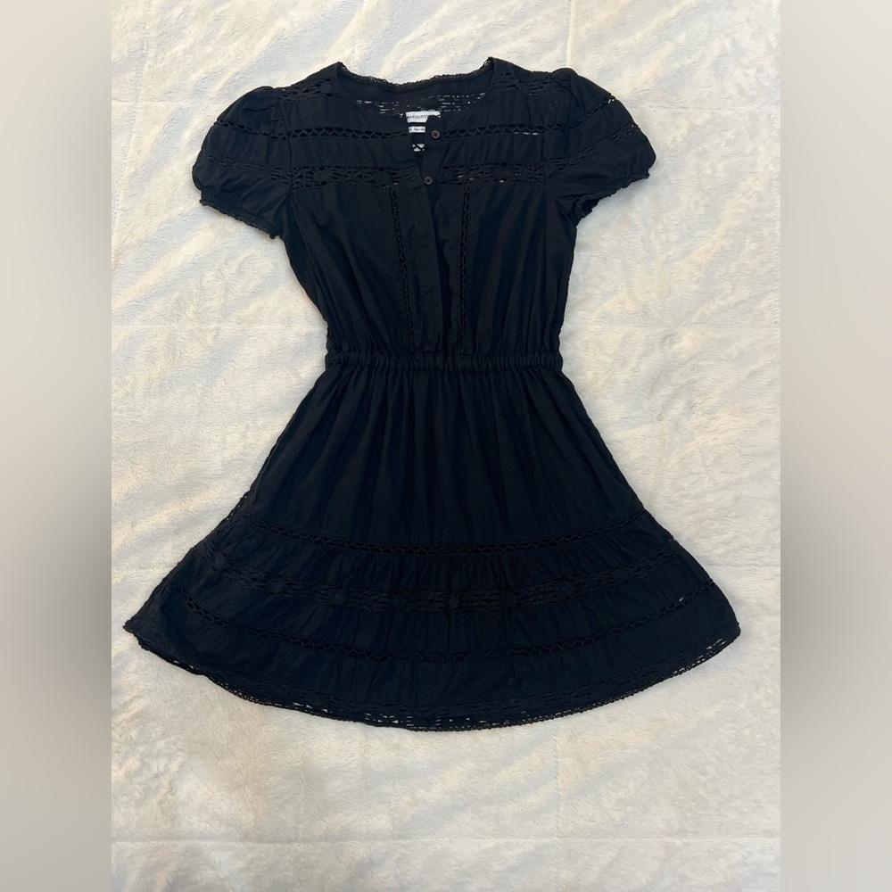 🖤 Urban Outfitters Luna Crotchet Button-Down Mini Dress - Picture 7 of 10
